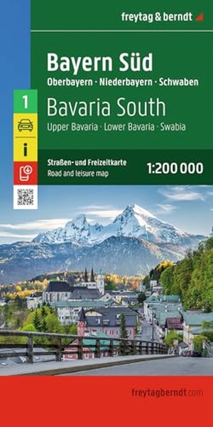 Freytag & Berndt (Hrsg.). Bayern Süd, Straßen- und Freizeitkarte 1:200.000, freytag & berndt - Oberbayern - Niederbayern - Schwaben. Freytag + Berndt, 2025.