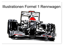 Illustrationen Formel 1 Rennwagen (Wandkalender 2025 DIN A2 quer), CALVENDO Monatskalender