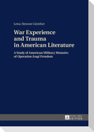 War Experience and Trauma in American Literature