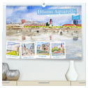 Büsum Aquarelle - Liebevolle Impressionen des beliebten Nordseebads (hochwertiger Premium Wandkalender 2025 DIN A2 quer), Kunstdruck in Hochglanz