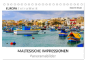 MALTESISCHE IMPRESSIONEN - Panoramabilder (Tischkalender 2024 DIN A5 quer), CALVENDO Monatskalender