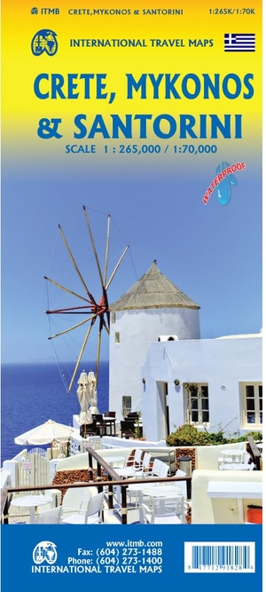 Crete / Mykonos - ITM Intern.Travel Maps. International Travel Maps, 2023.