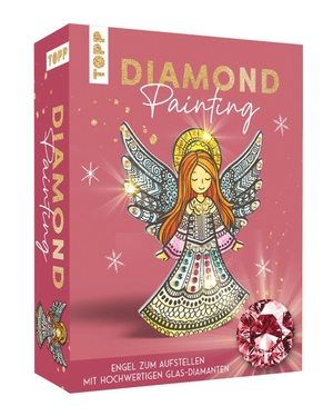 Hecher, Mimi. Diamond Painting Set Weihnachtsengel - Aufstellfigur, über 80 Glas-Diamanten (6 Farben), Diamond Pen, Steinschiffchen, Wachs. frechverlag GmbH, 2026.