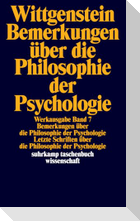 Bemerkungen über die Philosophie der Psychologie