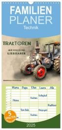 Familienplaner 2025 - Traktoren - alte Schätze für Liebhaber mit 5 Spalten (Wandkalender, 21 x 45 cm) CALVENDO