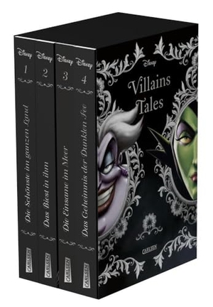 Disney, Walt / Serena Valentino. Disney Villains: Villain Tales. Taschenbuch-Schuber - Band 1-4 der dunklen Fantasy-Reihe ab 14 Jahren über die wahren Geschichten der beliebtesten Disney-Bösewichte Maleficent, Ursula und Co. Carlsen Verlag GmbH, 2023.