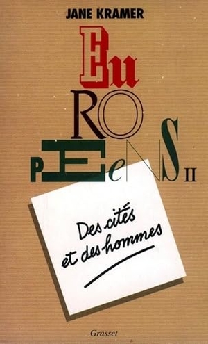 Kramer-J. Europeens T02. Editions Grasset, 2019.
