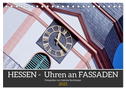 Hessen - Uhren an Fassaden (Tischkalender 2025 DIN A5 quer), CALVENDO Monatskalender
