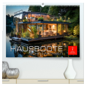 Hausboote Wohn Fantasien (hochwertiger Premium Wandkalender 2025 DIN A2 quer), Kunstdruck in Hochglanz