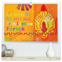Leben ist das mit den fröhlichen Farben (hochwertiger Premium Wandkalender 2024 DIN A2 quer), Kunstdruck in Hochglanz