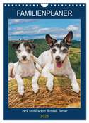 Familienplaner Jack und Parson Russell Terrier (Wandkalender 2025 DIN A4 hoch), CALVENDO Monatskalender