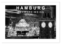 Hamburg in schwarz-weiss (Wandkalender 2025 DIN A3 quer), CALVENDO Monatskalender