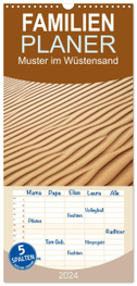 Familienplaner 2024 - Muster im Wüstensand mit 5 Spalten (Wandkalender, 21 x 45 cm) CALVENDO