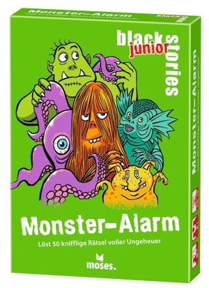 Harder, Corinna. black stories junior Monster-Alarm - Löst 50 knifflige Rätsel voller Ungeheuer. moses. Verlag GmbH, 2024.