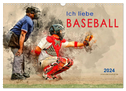 Ich liebe Baseball (Wandkalender 2024 DIN A3 quer), CALVENDO Monatskalender