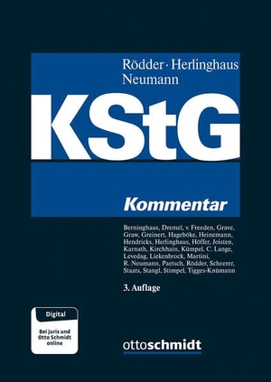 Rödder, Thomas / Andreas Herlinghaus et al (Hrsg.). Körperschaftsteuergesetz (KStG). Schmidt , Dr. Otto, 2026.