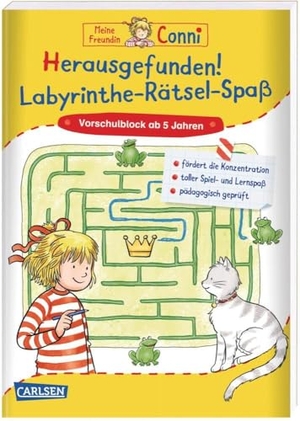 Sörensen, Hanna. Conni Gelbe Reihe (Beschäftigungsbuch): Herausgefunden! Labyrinthe-Rätsel-Spaß - Vorschulblock ab 5 Jahren. Carlsen Verlag GmbH, 2020.