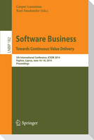 Software Business. Towards Continuous Value Delivery