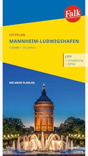 Falk Cityplan Mannheim-Ludwigshafen 1:22.500. Mairdumont, 2023.