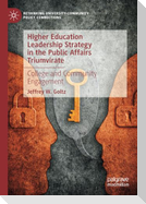 Higher Education Leadership Strategy in the Public Affairs Triumvirate