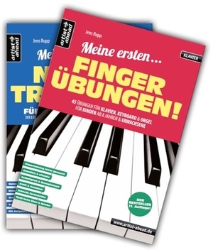 Rupp, Jens. Meine ersten Fingerübungen + Mein erstes Notentraining im Set! - Der leichte Einstieg für Kinder ab 8 Jahren & erwachsene Anfänger (inkl. QR-Codes + Audio-Download). Piano. Fingertraining. Klaviernoten. Artist Ahead Musikverlag, 2021.