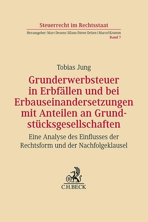 Jung, Tobias. Grunderwerbsteuer in Erbfällen und bei Erbauseinandersetzungen mit Anteilen an Grundstücksgesellschaften - Eine Analyse des Einflusses der Rechtsform und der Nachfolgeklausel. C.H. Beck, 2025.