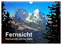 Fernsicht - Impressionen aus den Alpen (Wandkalender 2024 DIN A4 quer), CALVENDO Monatskalender