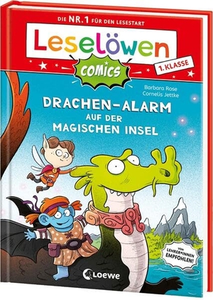 Rose, Barbara. Leselöwen Comics 1. Klasse - Drachen-Alarm auf der magischen Insel - Die Nr. 1 für den Lesestart als Comic-Buch! - Mit Leselernschrift ABeZeh - Erstlesebuch für Kinder ab 6 Jahren. Loewe Verlag GmbH, 2026.