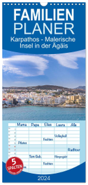 Familienplaner 2024 - Karpathos - Malerische Insel in der Ägäis mit 5 Spalten (Wandkalender, 21 x 45 cm) CALVENDO