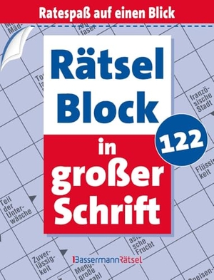 Krüger, Eberhard. Rätselblock in großer Schrift 122 (5 Exemplare à 2,99 EUR). Bassermann, Edition, 2024.