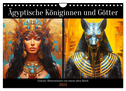 Ägyptische Königinnen und Götter. Fantasy-Illustrationen von einem alten Reich (Wandkalender 2024 DIN A4 quer), CALVENDO Monatskalender