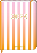 Kleiner Wochenkalender - Mein Jahr 2025 - Streifen rosa