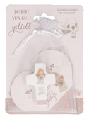 Du bist von Gott geliebt. Geschenkset zur Taufe (rosa)