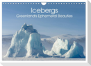 Icebergs - Greenland's Ephemeral Beauties (Wall Calendar 2024 DIN A4 landscape), CALVENDO 12 Month Wall Calendar