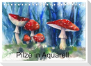 Pilze in Aquarell (Tischkalender 2025 DIN A5 quer), CALVENDO Monatskalender