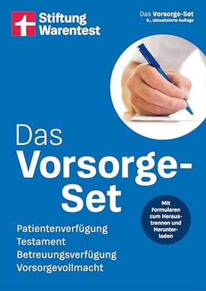 Warentest, Stiftung (Hrsg.). Das Vorsorge-Set - Patientenverfügung, Testament, Betreuungsverfügung, Vorsorgevollmacht. Stiftung Warentest, 2026.