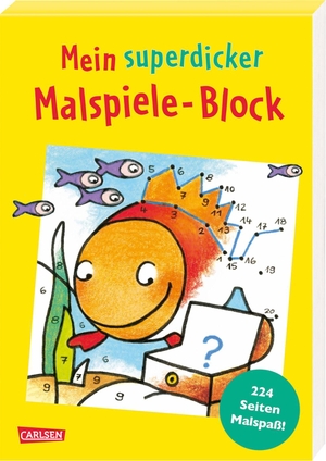 Mein superdicker Malspiele-Block - Malen nach Zahlen, Von Punkt, zu Punkt, Weitermalen und lustige Ausmalbilder. Carlsen Verlag GmbH, 2019.
