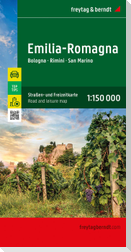 Emilia-Romagna, Straßen- und Freizeitkarte 1:150.000, freytag & berndt