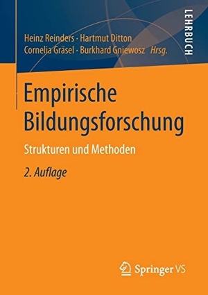 Reinders, Heinz / Burkhard Gniewosz et al (Hrsg.). Empirische Bildungsforschung - Strukturen und Methoden. Springer Fachmedien Wiesbaden, 2015.