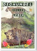 Dschungel voller Leben - Artwork (Wandkalender 2025 DIN A2 hoch), CALVENDO Monatskalender