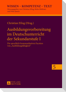 Ausbildungsvorbereitung im Deutschunterricht der Sekundarstufe I
