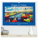 Rügen in Farbe - Mit Pinsel und Farbe auf der Lieblingsinsel (hochwertiger Premium Wandkalender 2024 DIN A2 quer), Kunstdruck in Hochglanz