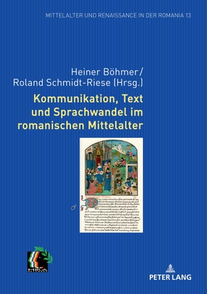 Böhmer, Heiner / Roland Schmidt-Riese (Hrsg.). Kommunikation, Text und Sprachwandel im romanischen Mittelalter - Fünf sprachwissenschaftliche Beiträge. Peter Lang, 2022.