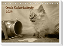 Oma's Katzenkalender 2024 (Tischkalender 2024 DIN A5 quer), CALVENDO Monatskalender