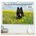 Der graue Deutsche Schäferhund (hochwertiger Premium Wandkalender 2024 DIN A2 quer), Kunstdruck in Hochglanz