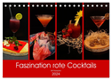 Faszination rote Cocktails (Tischkalender 2024 DIN A5 quer), CALVENDO Monatskalender
