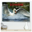 SCHWÄNE. (hochwertiger Premium Wandkalender 2024 DIN A2 quer), Kunstdruck in Hochglanz