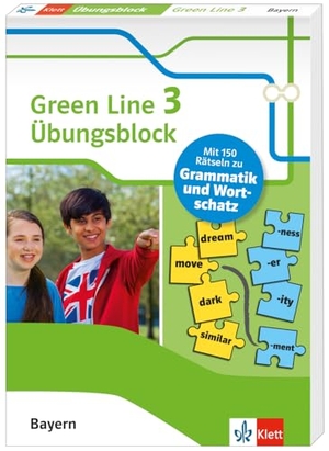 Green Line 3 Bayern Klasse 7 - Übungsblock zum Schulbuch - 150 Rätsel zu Grammatik und Wortschatz. Klett Lerntraining, 2024.
