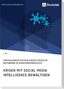 Krisen mit Social Media Intelligence bewältigen. Empfehlungen für den Einsatz sozialer Netzwerke im Katastrophenschutz
