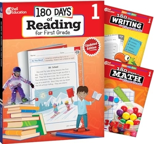 Multiple Authors / Smith, Jodene Lynn et al. 180 Days(r) Reading, Writing and Math for Grade 1: 3-Book Set - Practice, Assess, Diagnose. Shell Education Pub, 2015.